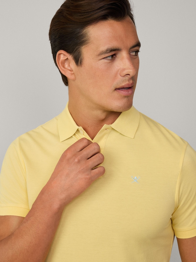 Hackett Slim Fit Linen Piqué Polo - Image 4 of 8