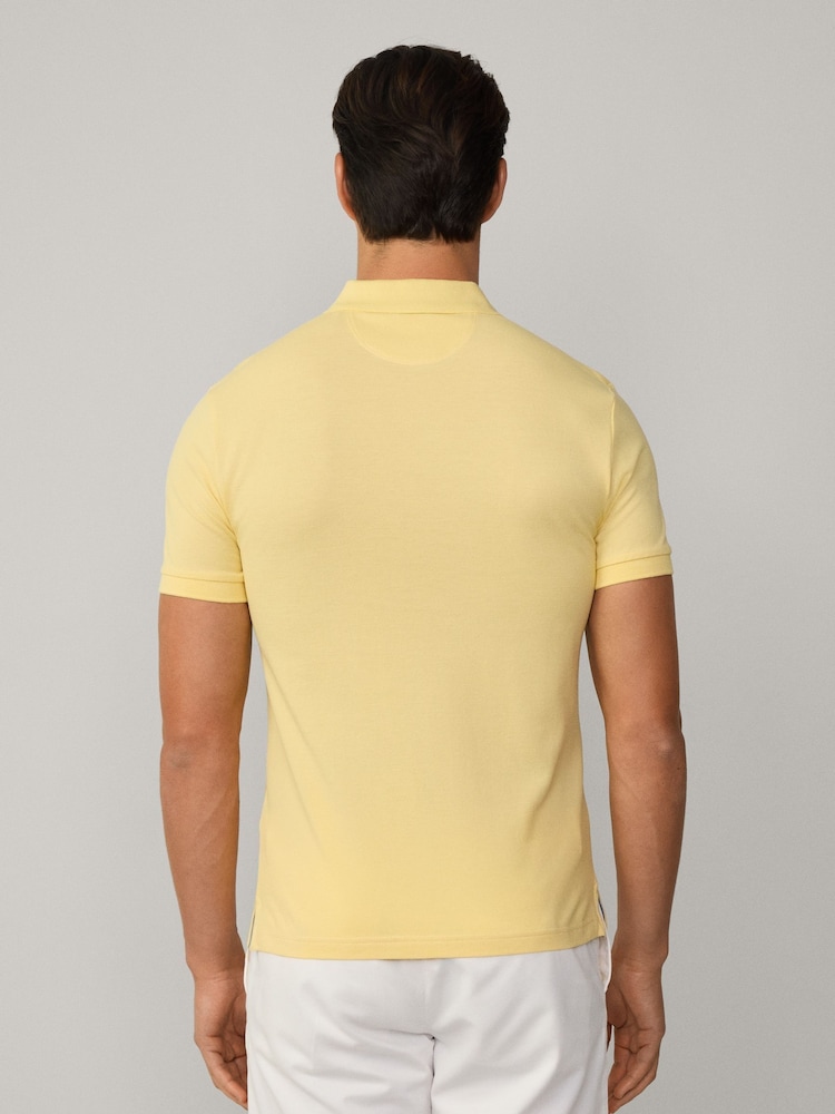Hackett Slim Fit Linen Piqué Polo - Image 5 of 8