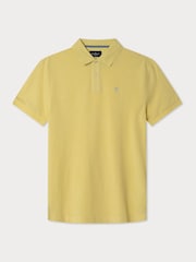 Желтый - Hackett Slim Fit Linen Piqué Polo - Image 7 of 8