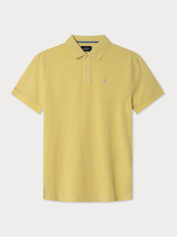 Hackett Slim Fit Linen Piqué Polo - Image 7 of 8