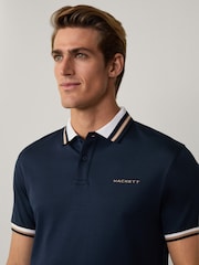 Hackett Classic Fit Sport Stretch Piqué Polo Shirt - Image 4 of 7