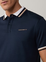 Hackett Classic Fit Sport Stretch Piqué Polo Shirt - Image 5 of 7