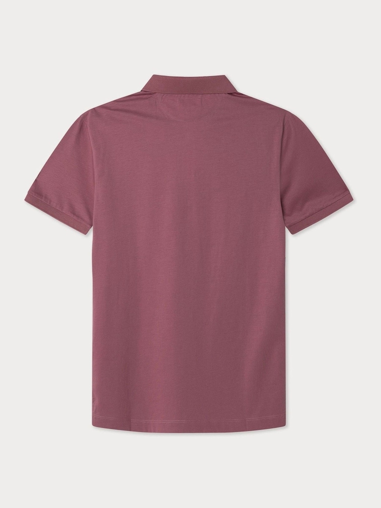 Soft Jersey Polo With Stripe Placket Detail - Image 2 of 2