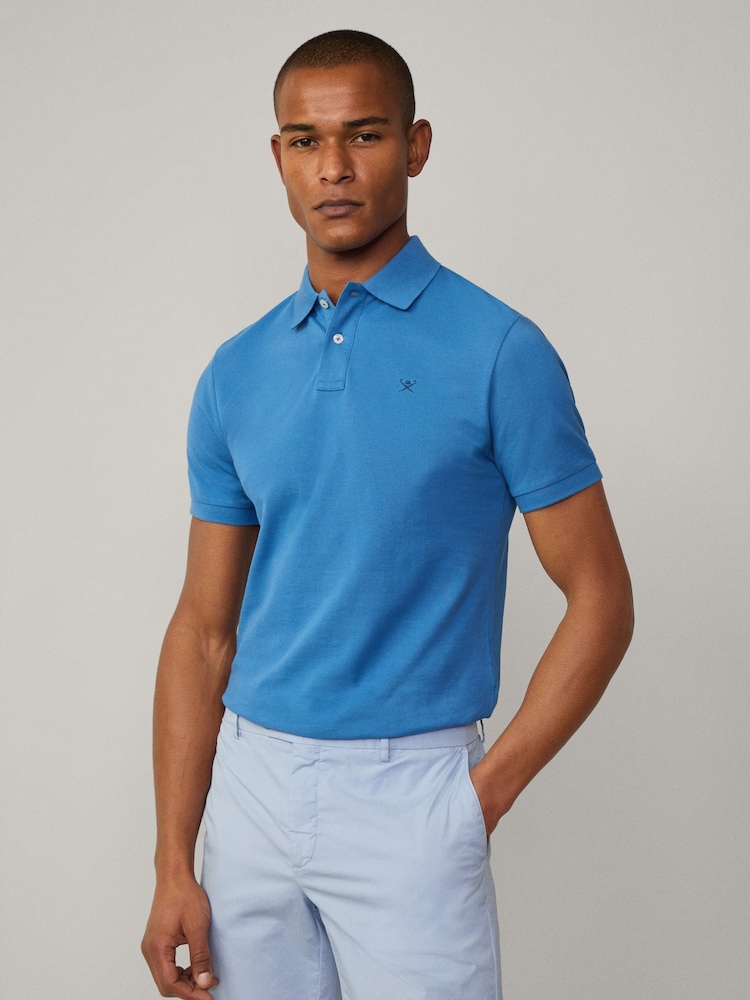 Hackett Slim Fit Linen Piqué Polo - Image 4 of 8