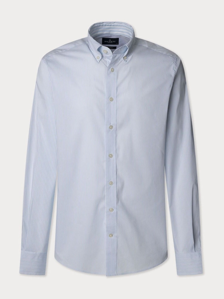 Strip Button Down Shirt With Embroidered Logo - Image 7 of 8
