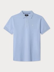 Цвет морской волны - Hackett Slim Fit Linen Piqué Polo - Image 1 of 2