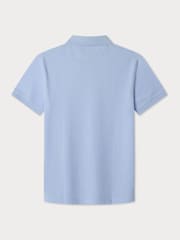 Цвет морской волны - Hackett Slim Fit Linen Piqué Polo - Image 2 of 2