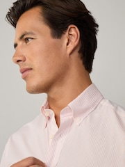 Strip Button Down Shirt With Embroidered Logo - Image 3 of 8