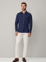 Hackett Tailored Fit Linen Shirt - Image 1 of 8