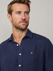 Hackett Tailored Fit Linen Shirt - Image 4 of 8