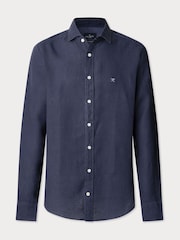 Hackett Tailored Fit Linen Shirt - Image 7 of 8