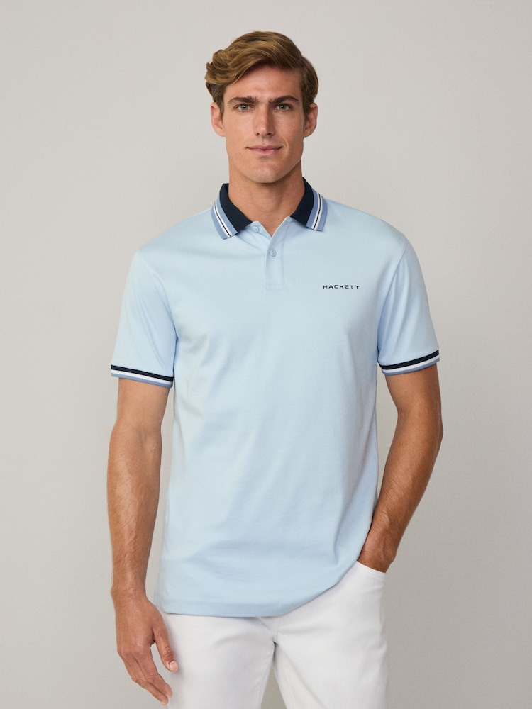 Hackett Classic Fit Sport Stretch Piqué Polo Shirt - Image 1 of 7