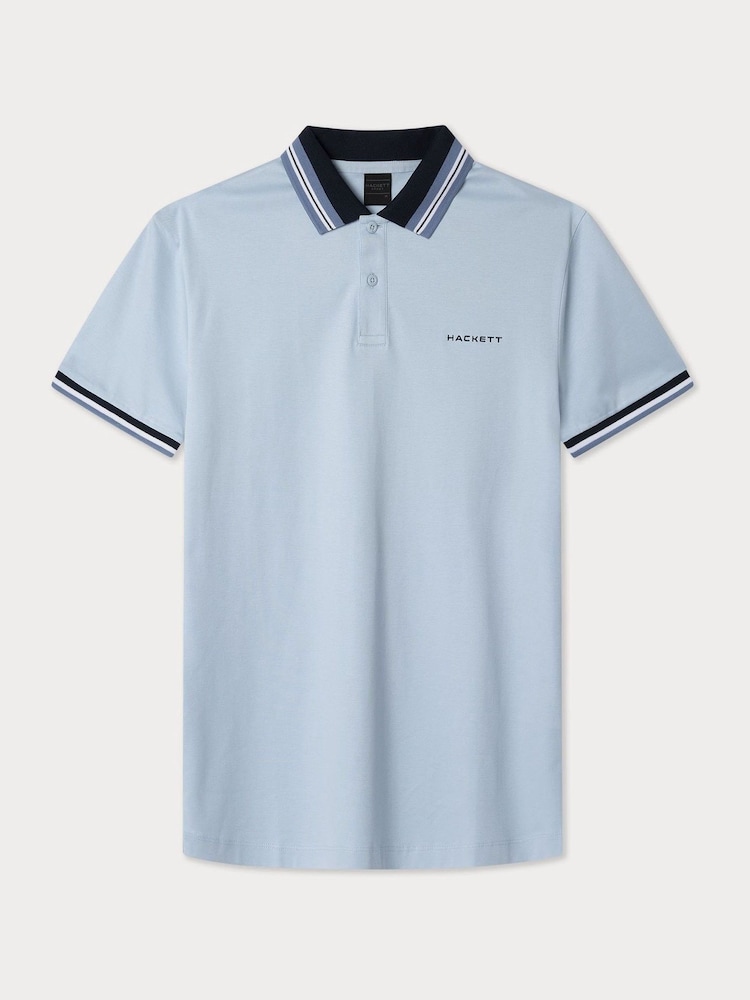 Hackett Classic Fit Sport Stretch Piqué Polo Shirt - Image 6 of 7