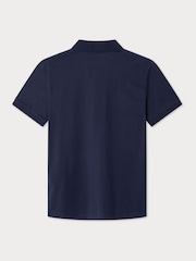 أزرق - Soft Jersey Polo Shirt With Open Collar - صورة 2 من 2