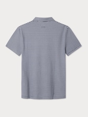 Striped Pique Knit Polo With Open Collar - Image 2 of 2