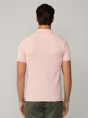 Розовый - Hackett Slim Fit Linen Piqué Polo - Image 2 of 8