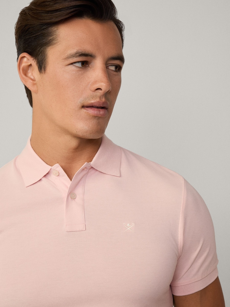 Hackett Slim Fit Linen Piqué Polo - Image 6 of 8