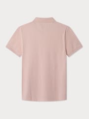 Розовый - Hackett Slim Fit Linen Piqué Polo - Image 8 of 8