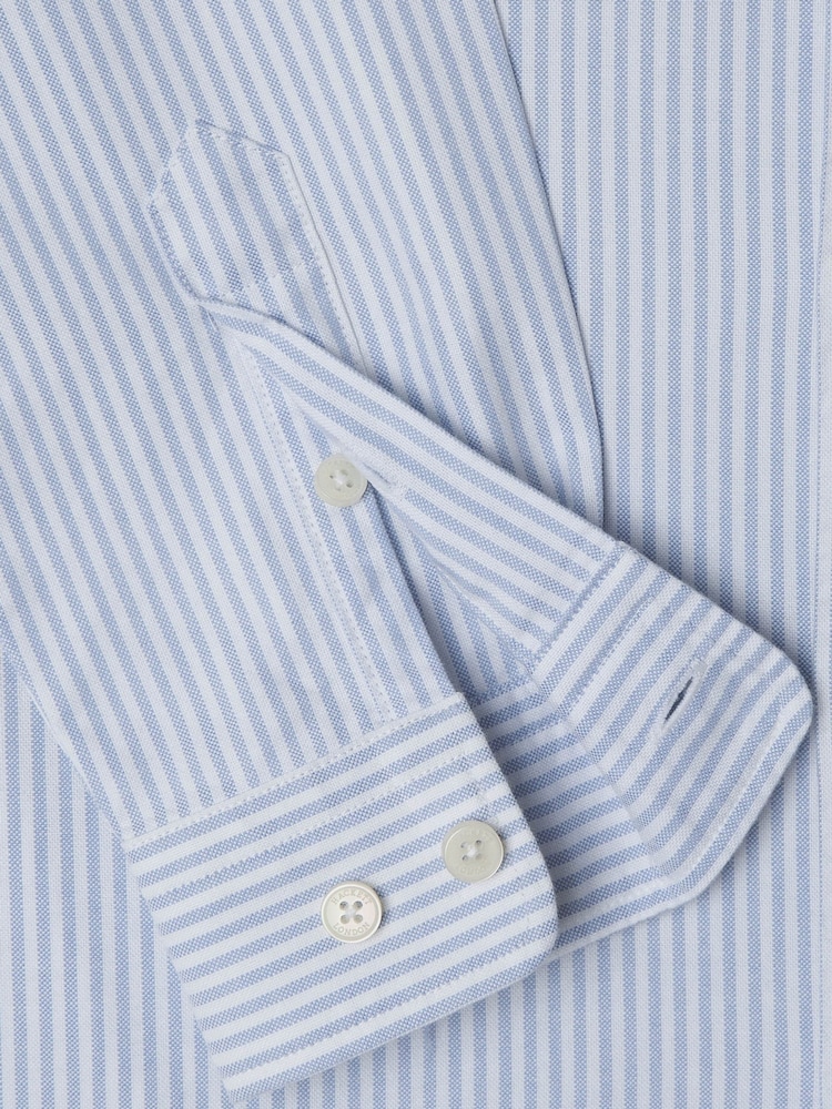 Синий - Hackett Bengal Striped Oxford Shirt - Изображение 4 из 4