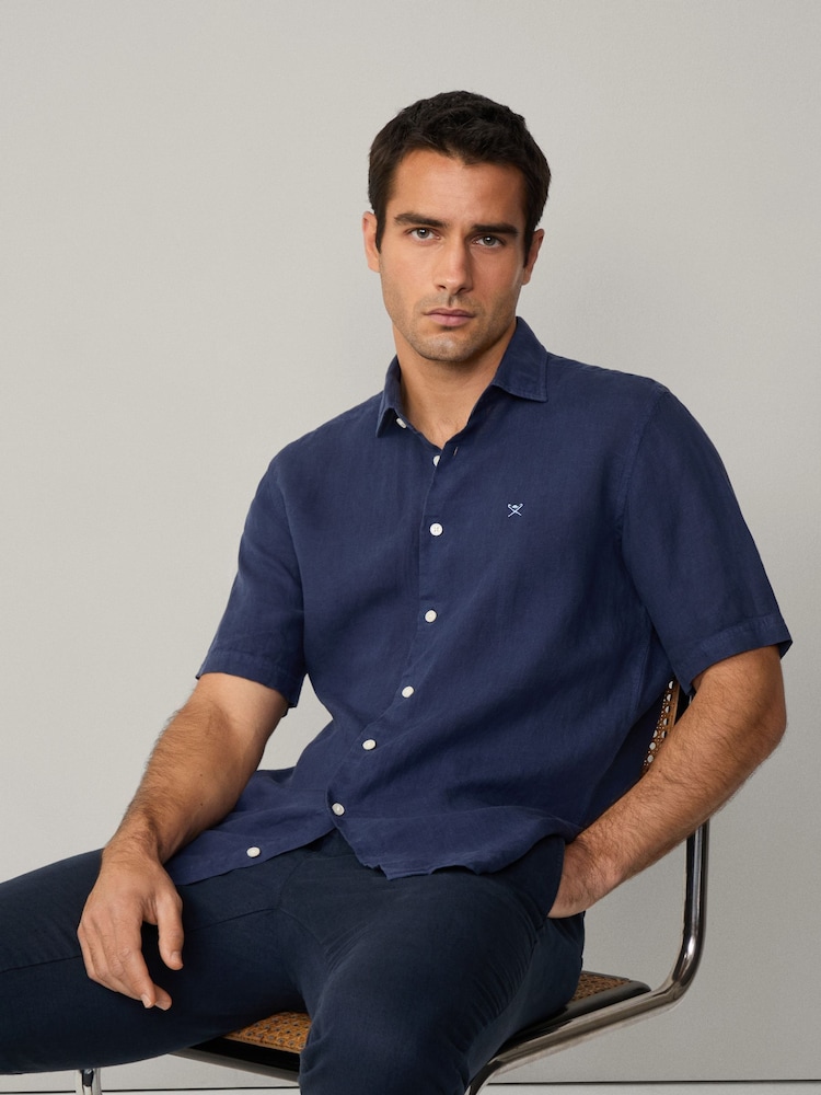 Garment Dye Linen Short Sleeve Shirt - Image 1 of 2