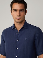 Garment Dye Linen Short Sleeve Shirt - Image 3 of 6