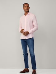 Hackett Tailored Fit Linen Shirt - Image 3 of 8