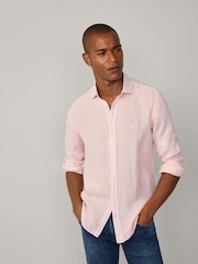 Hackett Tailored Fit Linen Shirt - Image 4 of 8