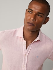 Hackett Tailored Fit Linen Shirt - Image 5 of 8