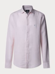 Hackett Tailored Fit Linen Shirt - Image 7 of 8