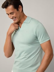 Soft Jersey Polo Shirt With Open Collar - Image 1 of 7