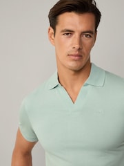 Soft Jersey Polo Shirt With Open Collar - Image 3 of 7
