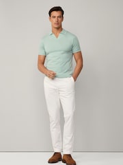 Soft Jersey Polo Shirt With Open Collar - Image 5 of 7