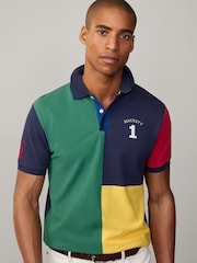 أخضر - Hackett Classic Fit Heritage Piqué Polo - صورة 1 من 8