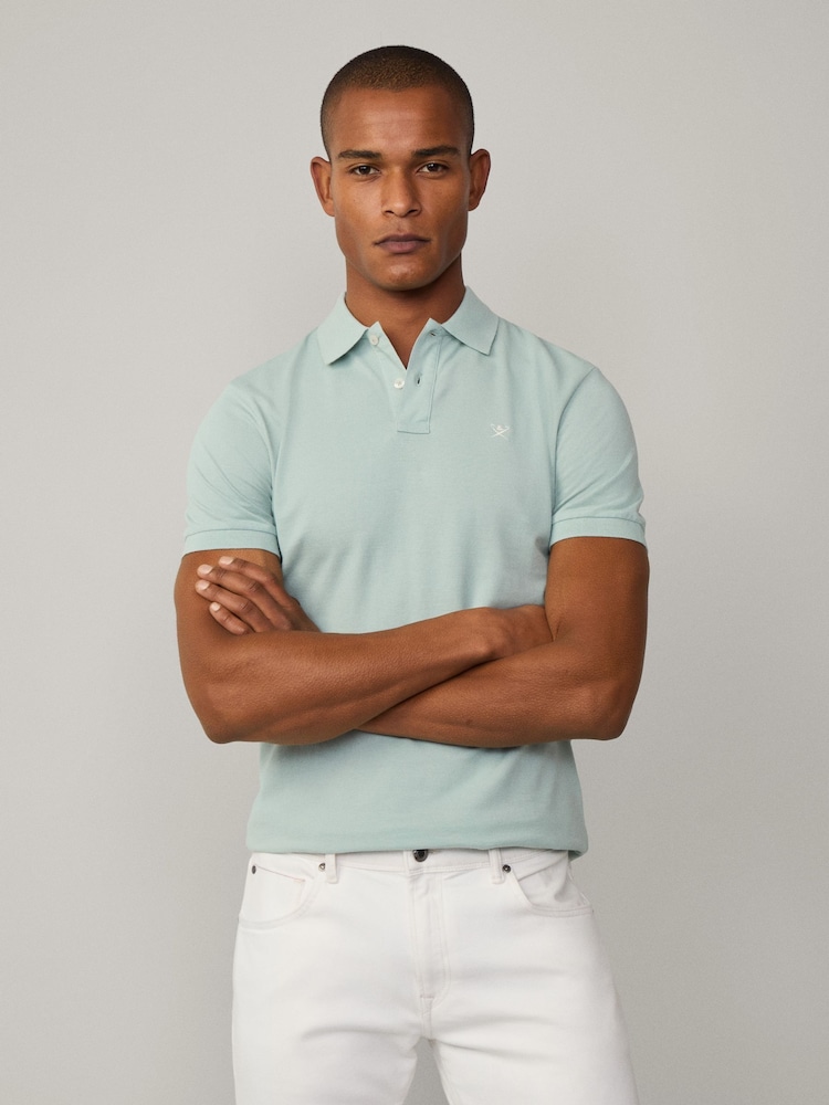 Hackett Slim Fit Linen Piqué Polo - Image 4 of 8