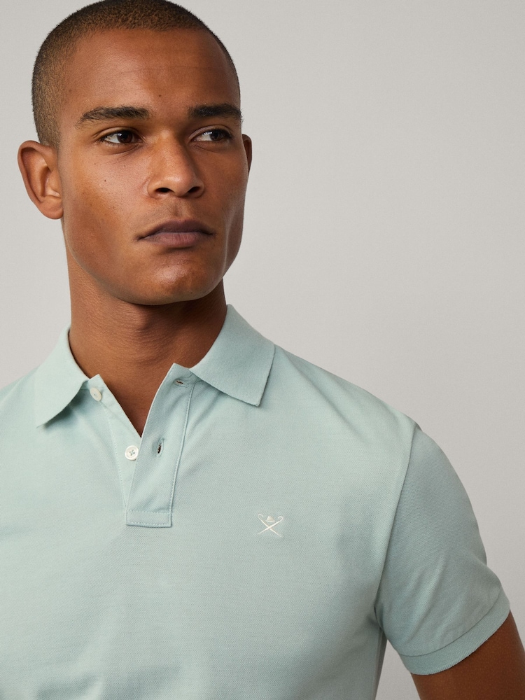 Hackett Slim Fit Linen Piqué Polo - Image 5 of 8
