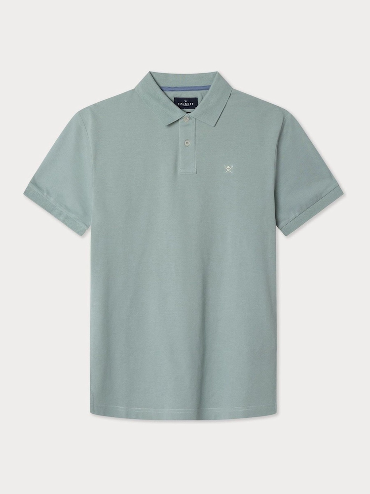 Hackett Slim Fit Linen Piqué Polo - Image 7 of 8