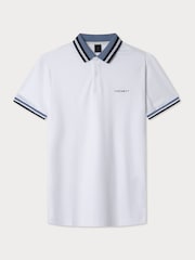 Alb - Tricou polo Hackett Classic Fit Sport Stretch Piqué pentru femei - Imaginea 6 din 7