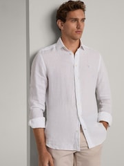 Hackett Tailored Fit Linen Shirt - Image 1 of 8