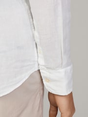 Hackett Tailored Fit Linen Shirt - Image 5 of 8