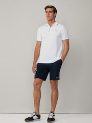 Белый - Hackett Classic Fit Sport Stretch Piqué Polo - Image 5 of 7
