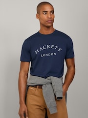 Azul - Camiseta Classic Fit Heritage de Hackett - Imagen 1 de 7