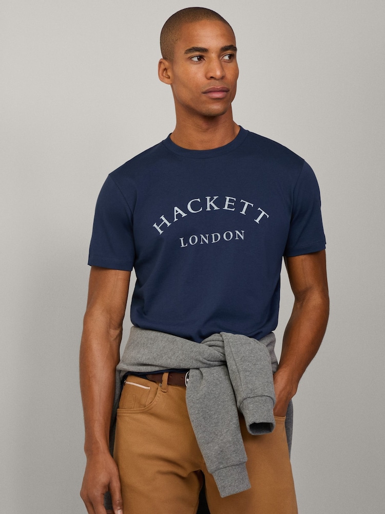 Azul - Camiseta Classic Fit Heritage de Hackett - Imagen 1 de 7