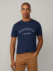 Azul - Camiseta Classic Fit Heritage de Hackett - Imagen 2 de 7