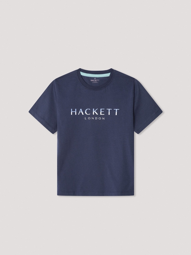 Цвет морской волны - Hackett London Classic Fit T-Shirt - Изображение 1 из 4