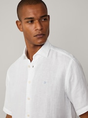 Garment Dye Linen Short Sleeve Shirt - Image 3 of 7