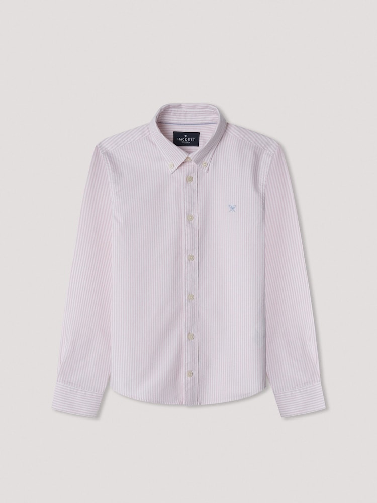 Розовый - Hackett Bengal Striped Oxford Shirt - Изображение 1 из 4