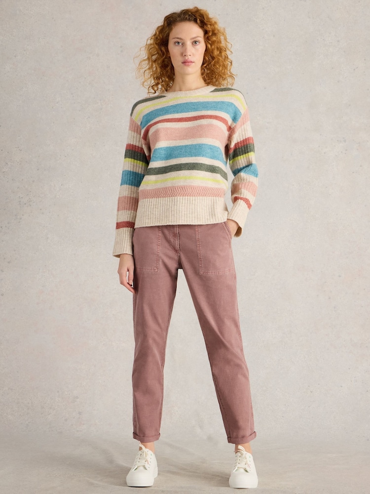 White Stuff Pink Twister Chino Trousers - Image 3 of 6