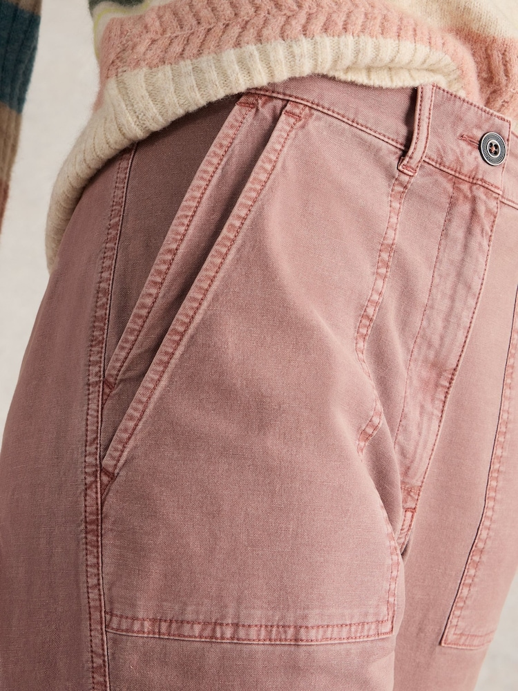 White Stuff Pink Twister Chino Trousers - Image 4 of 6