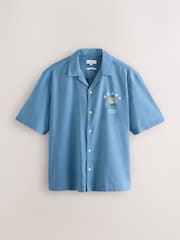 Blue Back Printed Short Sleeve Shirt - Image 5 of 9