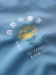 Blue Back Printed Short Sleeve Shirt - Image 9 of 9